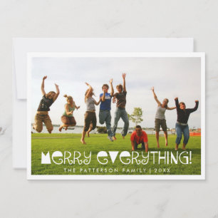 Merry Alles Fun Holiday Greep Fotokaart Feestdagenkaart