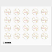 Merry Alles Gold en Red Envelope Seal Ronde Sticker (Vel)