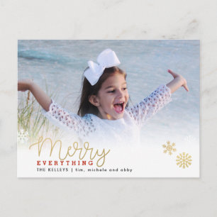 Merry Alles Gold Photo Holiday Briefkaart