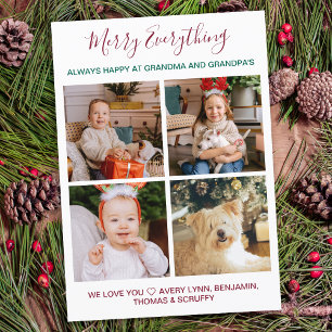 Merry Alles Grandouders 4 Fotokerstfeest Feestdagenkaart