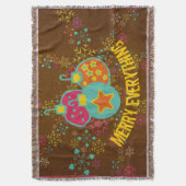 Merry Alles Holiday Throw Deken (Voorkant Verticaal)