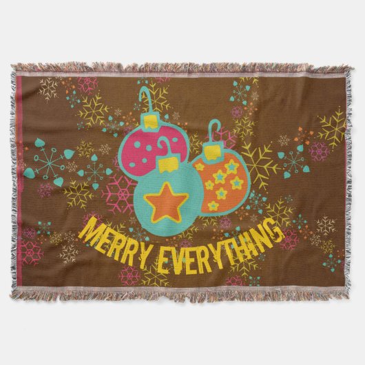 Merry Alles Holiday Throw Deken (Voorkant)