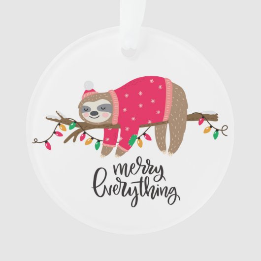 Merry Alles | Sleepige sleuf Ornament (voorkant)