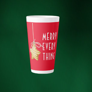 Merry Alles Star Ornament kerst Latte Mok