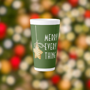 Merry Alles Star Ornament kerstgroen Latte Mok