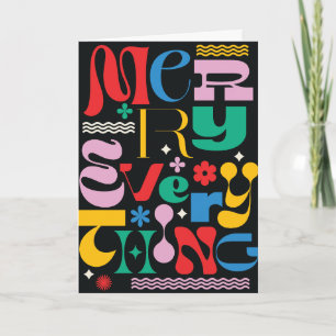 Merry Alles Trendy Type Mix Wenskaart Kaart