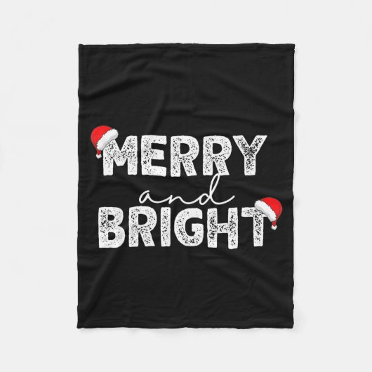 Merry &amp; Bright And I'm Trying To Feel Merry &a Fleece Deken (Voorkant)