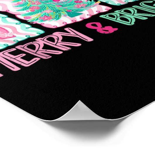 Merry & Bright Coquette Preppy Bow Xmas Tree W Poster (Hoek)