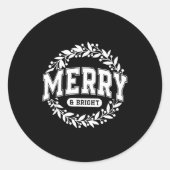 Merry & Bright Moody & Uptight Matching Co Ronde Sticker (Voorkant)