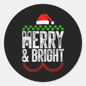 Merry &amp; Bright Moody &amp; Uptight Matching Co Ronde Sticker (Voorkant)
