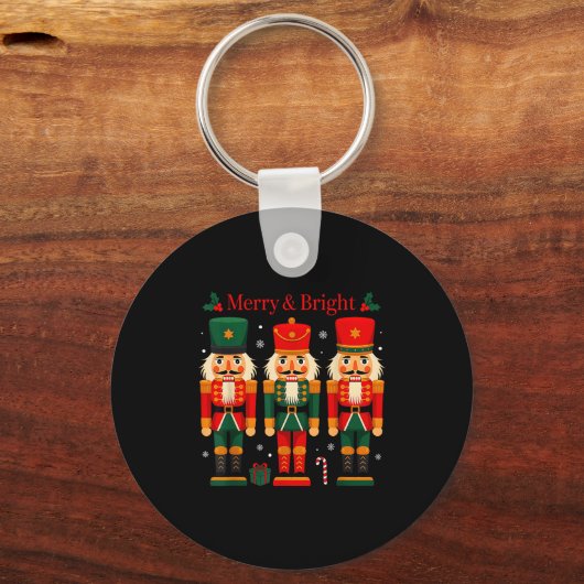 Merry &amp; Bright Nutcracker Christmas Ballet Dan Sleutelhanger (Voorkant)