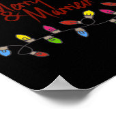 Merry &amp; Getrouwd eerste kerst bijpassende kopp Poster (Hoek)