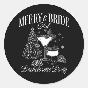 Merry And Bride Club Bruidsfeest Staart Chris Ronde Sticker