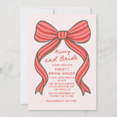 Merry and Bride Hand Drawn Christmas Bridal Shower Kaart (Voorkant)