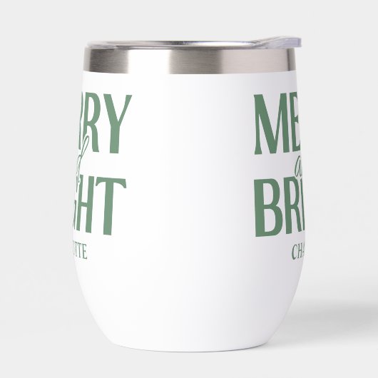 Merry And Bright Christmas Holiday Green (Gauche)