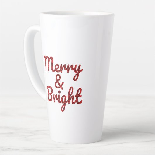 Merry and Bright Christmas Latte Mok (Linkerhoek)