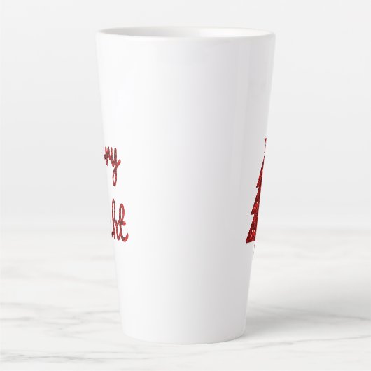 Merry and Bright Christmas Latte Mok (Voorkant)