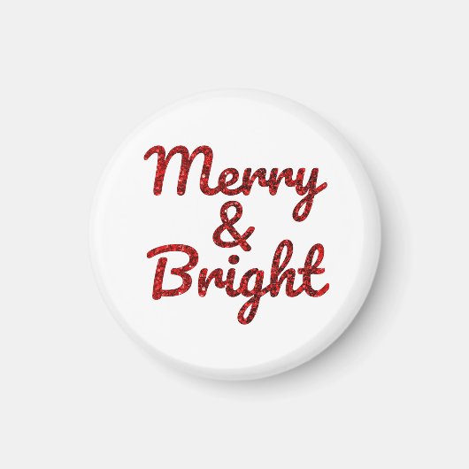 Merry and Bright Christmas Magneet (Voorkant)