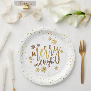 Merry and Bright Christmas Party Paper Bord