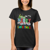 Merry and Bright Christmas Tree Christmas Lights M T-shirt (Voorkant)