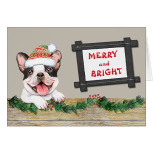 Merry and Bright Cute French Bulldog Kerstmis