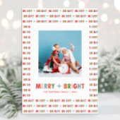 Merry and Bright Foto Kerstmis Feestdagenkaart