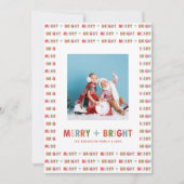 Merry and Bright Foto Kerstmis Feestdagenkaart (Voorkant)