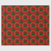 MERRY AND BRIGHT, GREEN CHRISTMAS CANDLE-GIFT WRAP CADEAUPAPIER (Vlak)