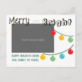 Merry and Bright Holiday Card Briefkaart