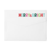 Merry and Bright Holiday Wraparound Address Label (Achterkant)
