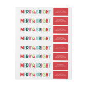 Merry and Bright Holiday Wraparound Address Label (Vel)