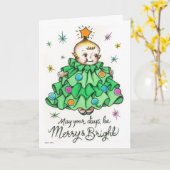 Merry and Bright Kaart (Gele Bloem)