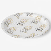 Merry and Bright kerstfeestay Gold Script Papieren Bordje (Gekanteld)