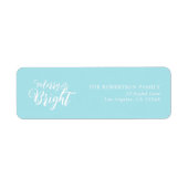 Merry and Bright Kerstmis Return Address Label (Voorkant)
