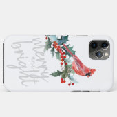 Merry and Bright KerstWinter Holly Kardinaal Case-Mate iPhone Case (Achterkant (horizontaal))
