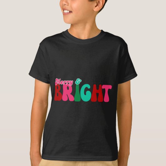 Merry And Bright Maximalist Christmas Toddler T Sh T-shirt (Voorkant)