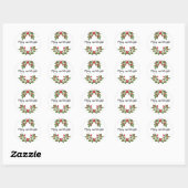 Merry and Bright Mistletoe Holiday Ronde Sticker (Vel)