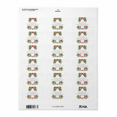 Merry and Bright Mistletoe Return Address Labels (Full Sheet)