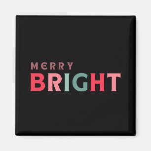Merry And Bright Mooie Kleurrijke Peuter T-shirt  Magneet