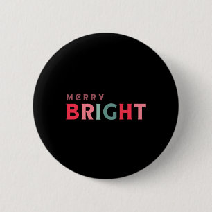 Merry And Bright Mooie Kleurrijke Peuter T-shirt Ronde Button 5,7 Cm