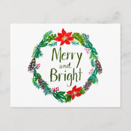 Merry and Bright Postcard Briefkaart