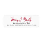 Merry and Bright Script Etiket (Voorkant)