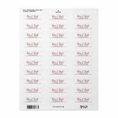 Merry and Bright Script Etiket (Full Sheet)