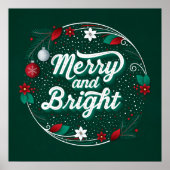 Merry and Bright Square Poster (24x24) (Voorkant)
