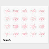 Merry and Bright Sterren Eenvoudig Ronde Sticker (Vel)