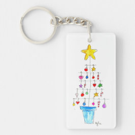 Merry and Bright Tree Sleutelhanger
