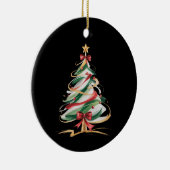 Merry and Bright Trees Christmas Holiday Winter Keramisch Ornament (Rechts)