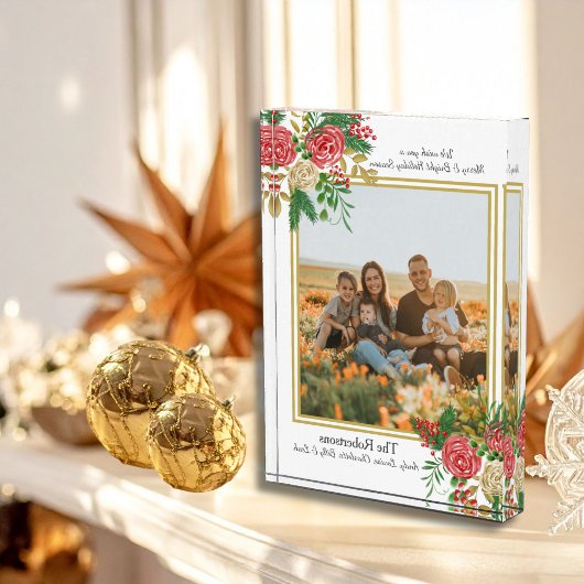 Merry and Bright Waterverf Floral Family Fotoblokken
