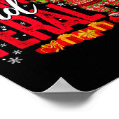 Merry And Christmas Feral Funny Raccoon Santa Hat Poster (Hoek)