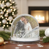 Merry and Married Custom Wedding Photo Christmas 
